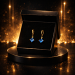 azure glow blue stone earrings