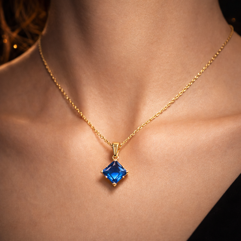 celestial blue stone necklace 2 celestial blue stone necklace 2