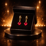 crimson radiance red stone earrings