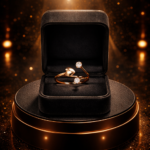 elegant heart ring with ad stone