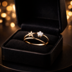 elegant star ring with ad stones
