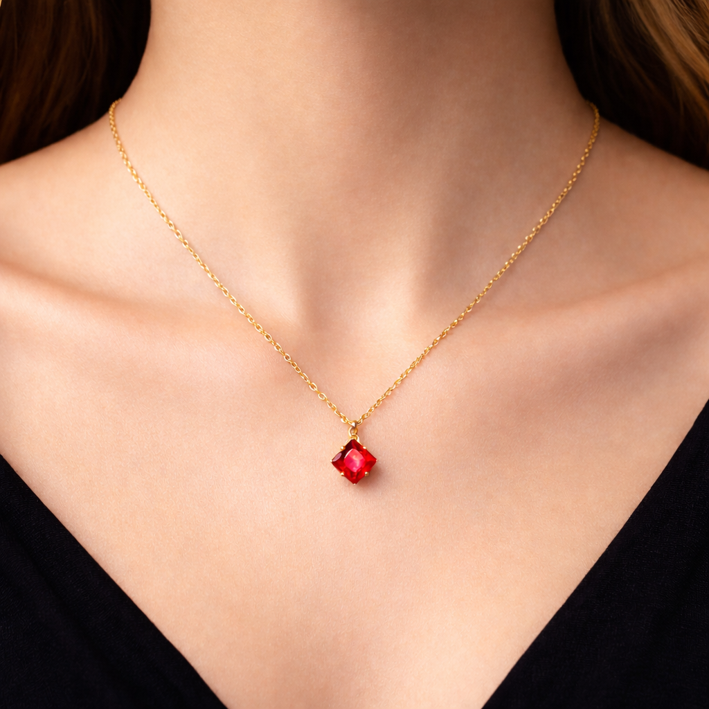 moonfire red stone necklace 2 moonfire red stone necklace 2